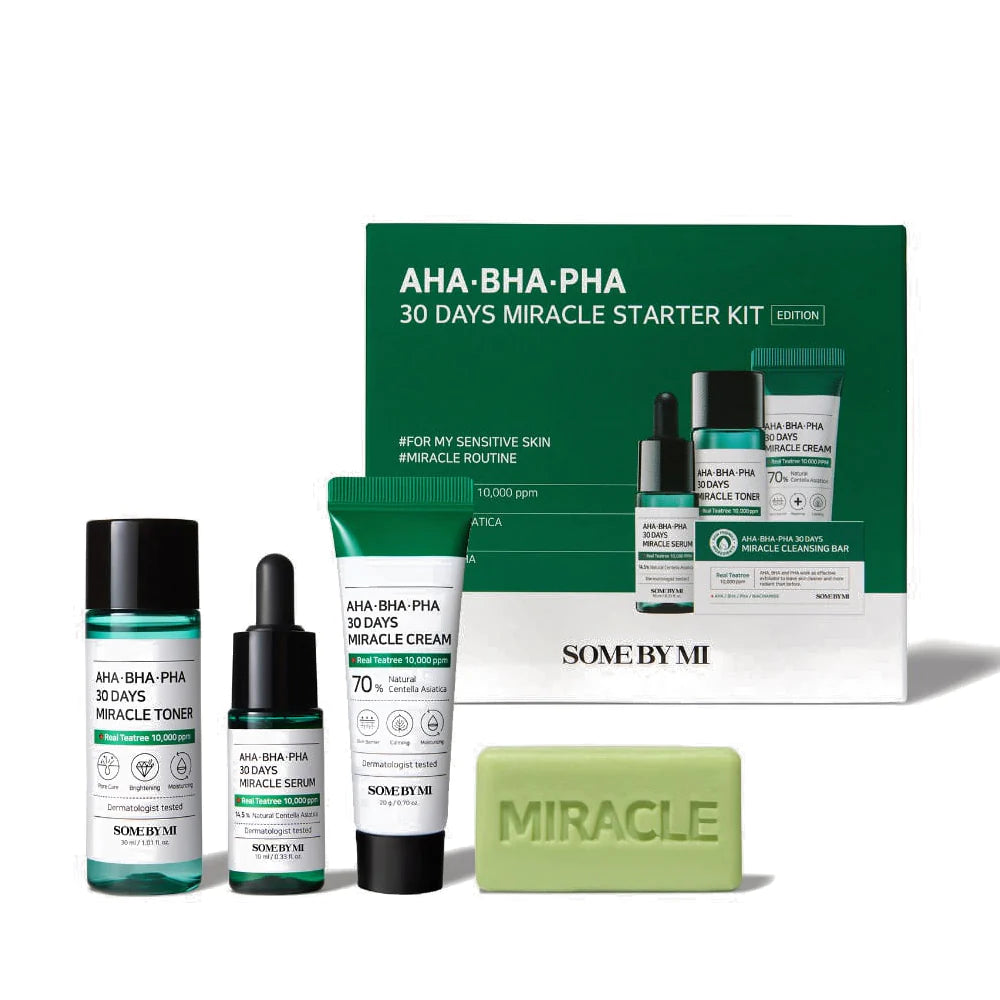 SOME BY MI AHA BHA PHA 30 Days Miracle Starter Kit Edition Korean Asian Cosmetics Skincare Montreal Toronto Canada cream cleansing bar toner serum thekshop thekshop.ca