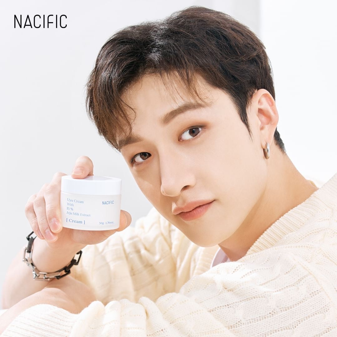 Nacific Uyu Cream (+SKZ in The Black Photocards!) asian authentic genuine original korean skincare montreal toronto calgary canada thekshop thekshop.ca natural organic vegan cruelty-free cosmetics kbeauty vancouver free shipping clean beauty routine skin makeup kpop stayz stan fandom photocard stray kids treasure 