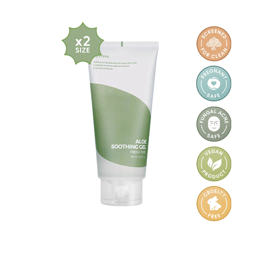 ISNTREE Aloe Soothing Gel Fresh Type asian authentic genuine original korean skincare montreal toronto calgary canada thekshop thekshop.ca natural organic vegan cruelty-free cosmetics kbeauty vancouver free shipping clean beauty routine skin makeup