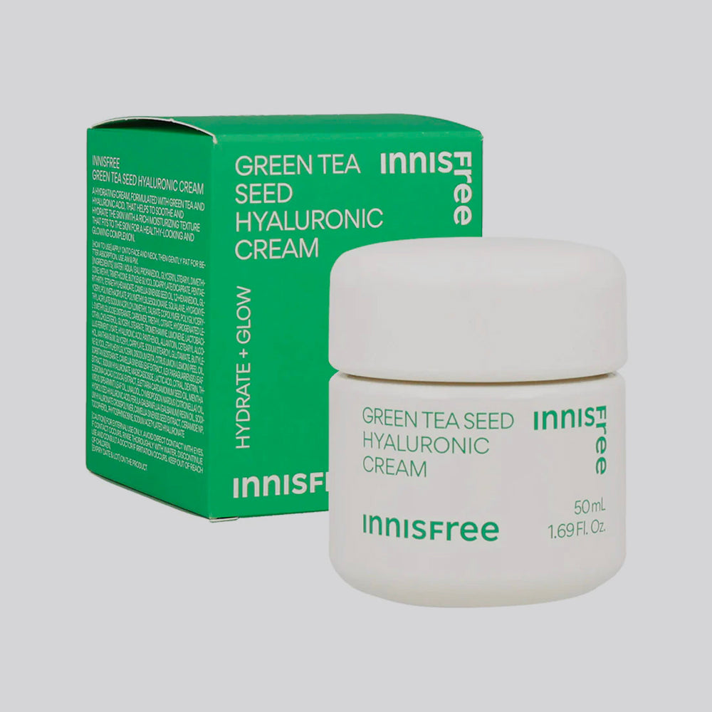 Innisfree Green Tea Seed Hyaluronic Cream asian authentic genuine original korean skincare montreal toronto calgary canada thekshop thekshop.ca natural organic vegan cruelty-free cosmetics kbeauty vancouver free shipping clean beauty routine skin makeup kpop stayz stan fandom photocard stray kids treasure 