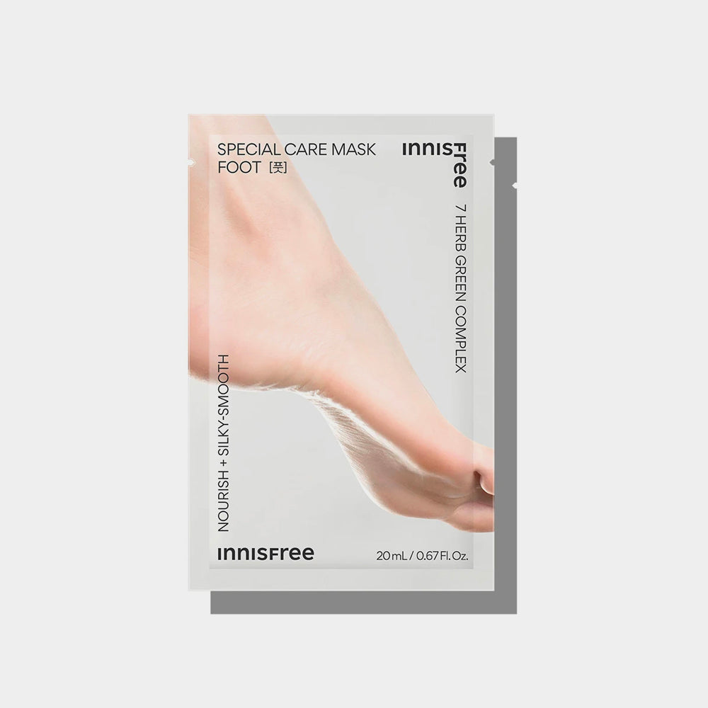 Innisfree Special Care Foot Mask asian authentic genuine original korean skincare montreal toronto calgary canada thekshop thekshop.ca natural organic vegan cruelty-free cosmetics kbeauty vancouver free shipping clean beauty routine skin makeup kpop stayz stan fandom photocard stray kids treasure ateez atiny  