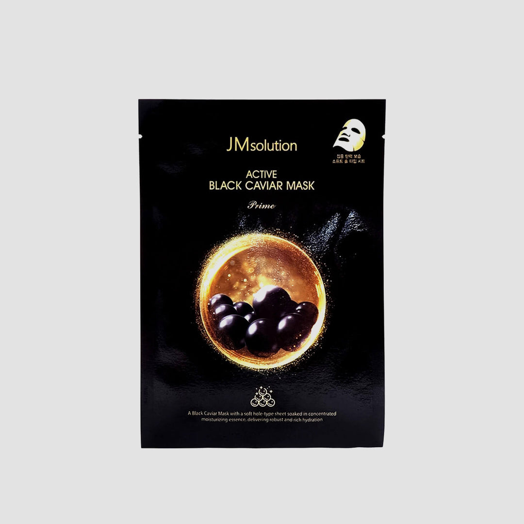 JM Solution Active Black Caviar Mask Prime 30mL Korean firming sheet mask