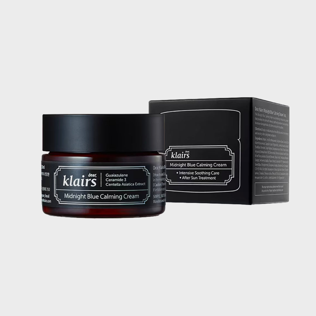 KLAIRS Midnight Blue Calming Cream asian authentic genuine original korean skincare montreal toronto calgary canada thekshop thekshop.ca natural organic vegan cruelty-free cosmetics kbeauty vancouver free shipping clean beauty routine skin makeup