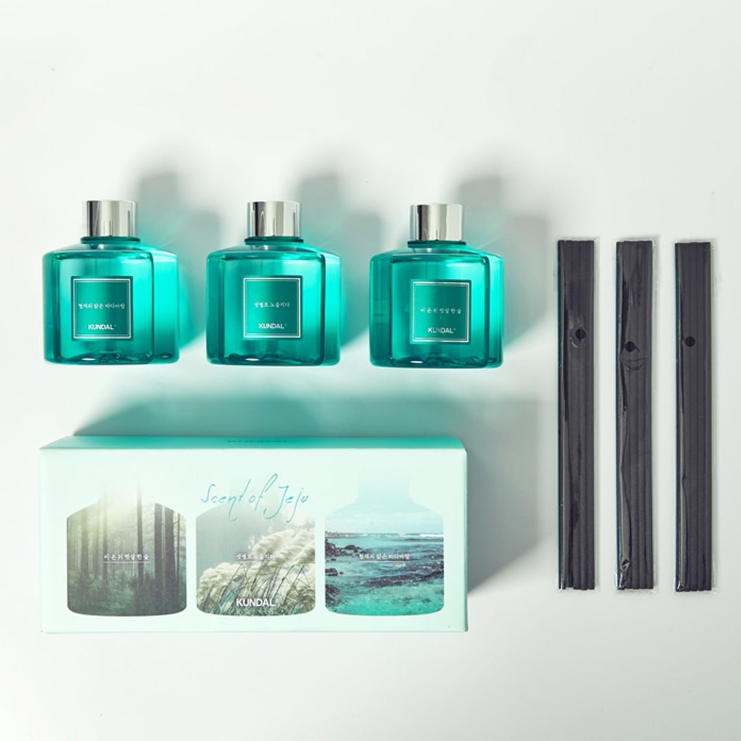 KUNDAL Perfume Diffuser Jeju Edition 200ml (Set of 3) asian authentic genuine original korean skincare montreal toronto calgary canada thekshop thekshop.ca natural organic vegan cruelty-free cosmetics kbeauty vancouver free shipping clean beauty routine skin makeup kpop stayz stan fandom photocard stray kids treasure ateez atiny dix30 brossard ddo royal mount st-bruno new store