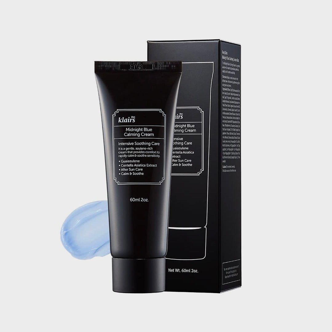 Klairs Midnight Blue Calming Cream asian authentic genuine original korean skincare montreal toronto calgary canada thekshop thekshop.ca natural organic vegan cruelty-free cosmetics kbeauty vancouver free shipping clean beauty routine skin makeup