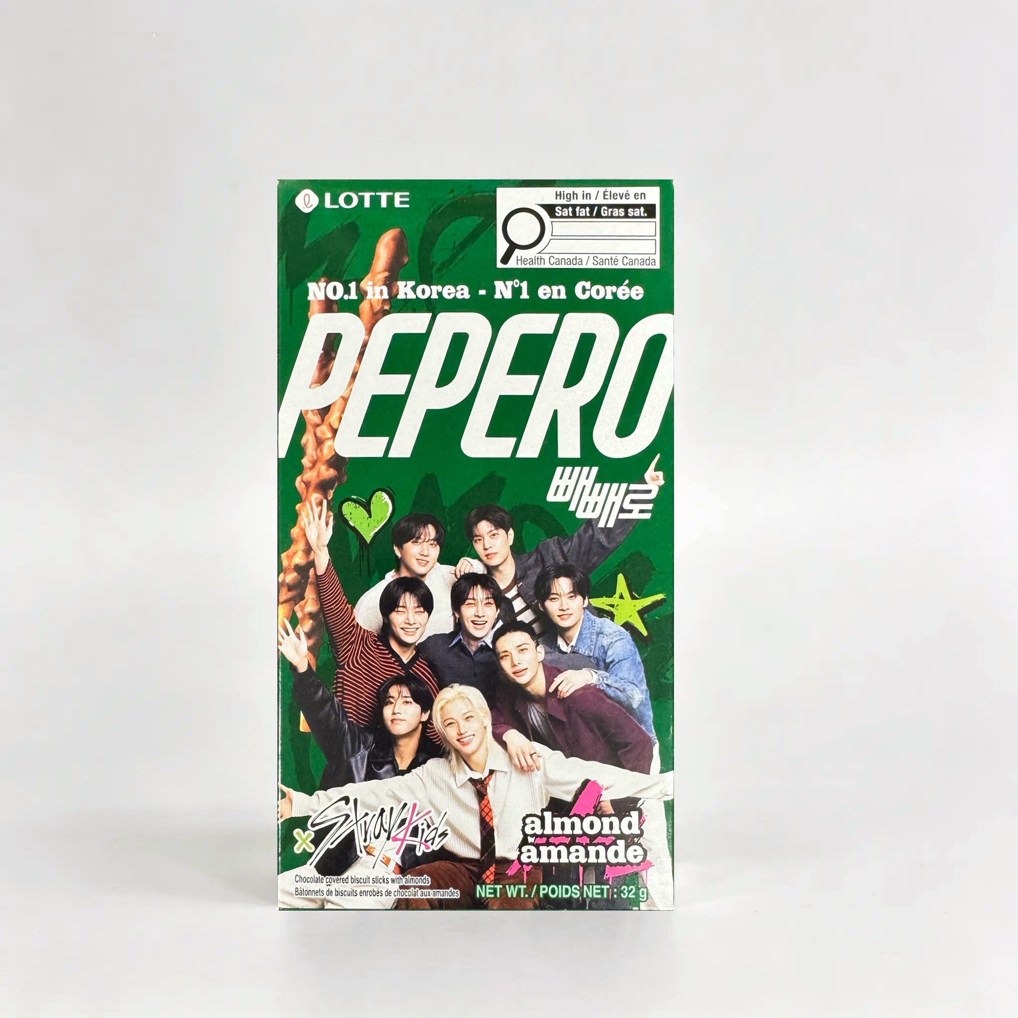 Lotte Pepero Almond x Stray Kids Limited Edition Almond 32g THEKSHOP Canada