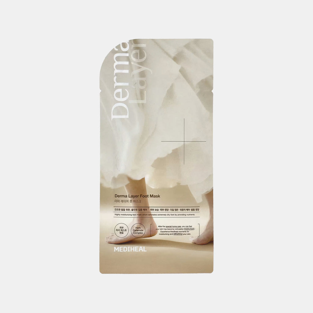 MEDIHEAL Derma Layer Foot Mask Korean Intensive Moisturizing Foot Mask for Dry and Rough Feet 
