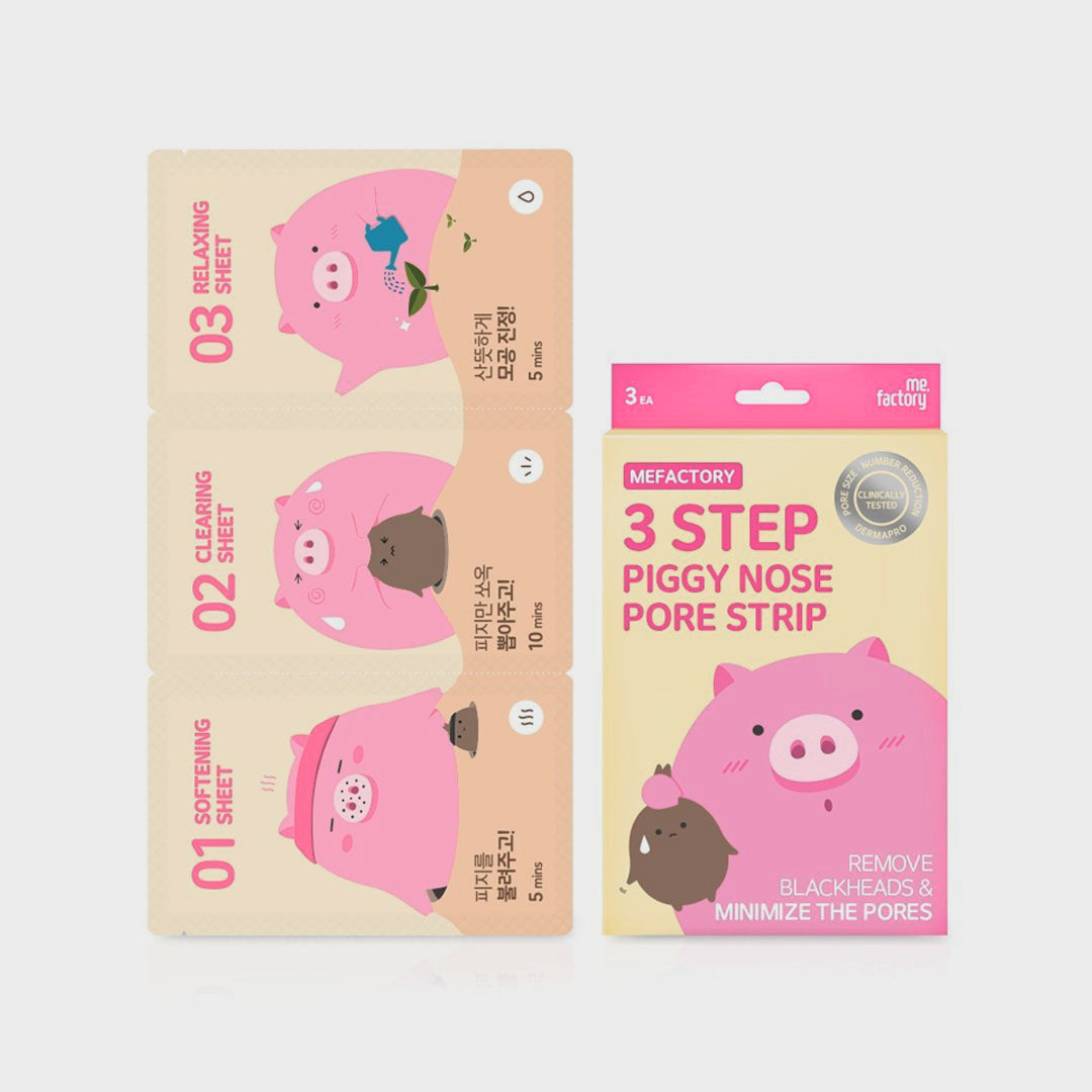 MEFACTORY 3 Step Piggy Nose Strip the best Korean nose blackhead remover