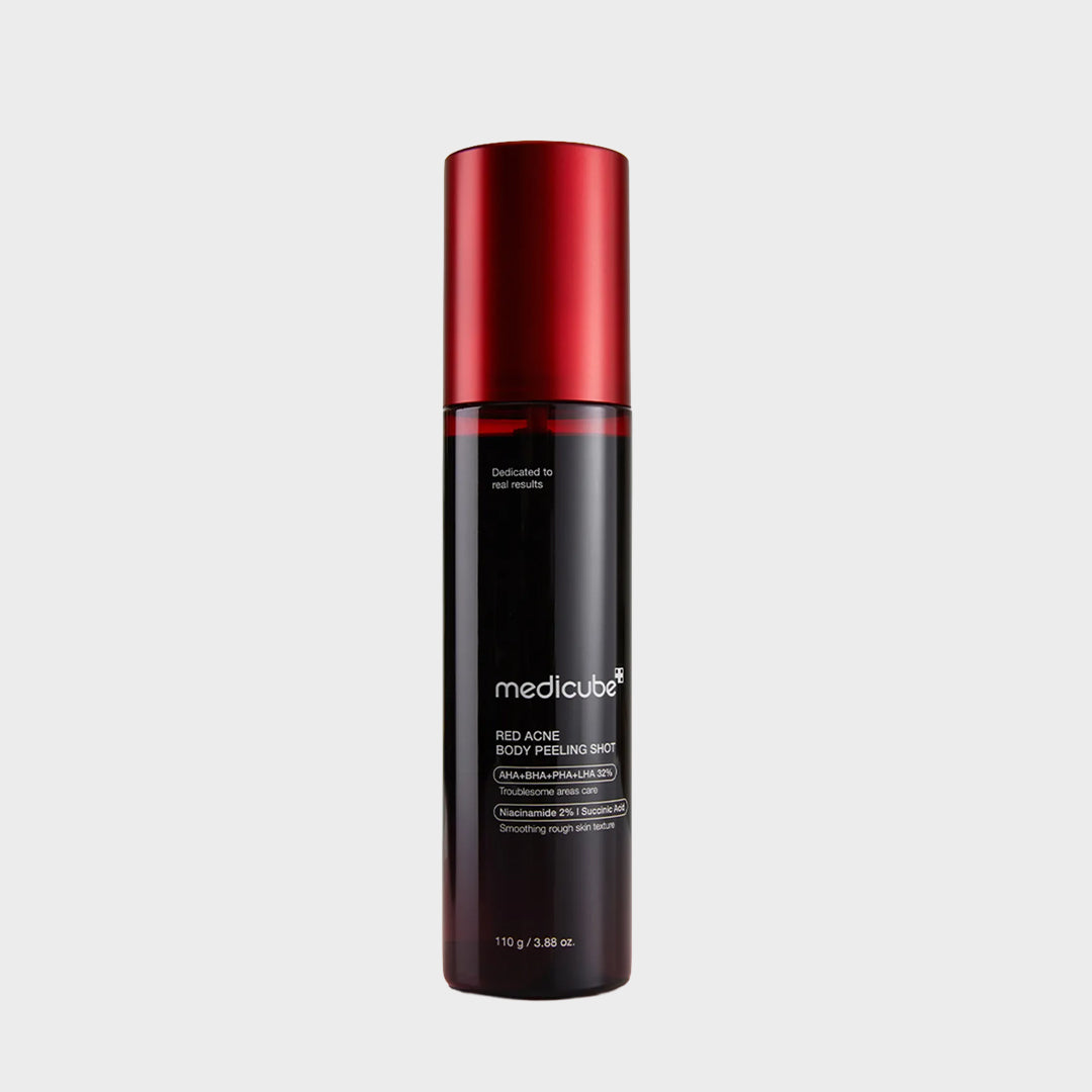 medicube Red Acne Body Peeling Shot 110g Korean body exfoliating treatment with AHA BHA PHA LHA