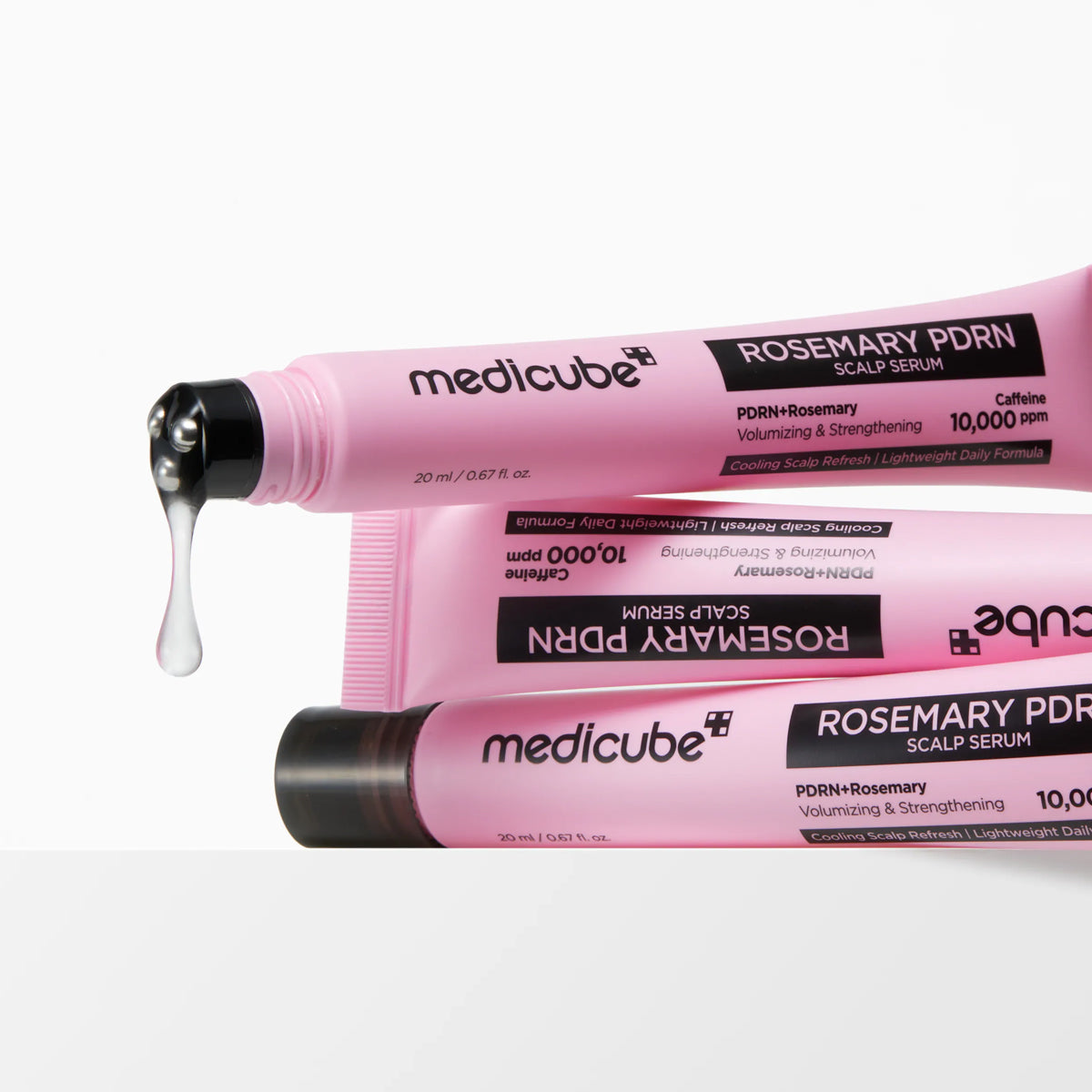 Medicube Rosemary PDRN Scalp Serum 20ml a Korean lightweight, non-greasy, daily-use leave-in volumizing and hair strengthening scalp treatment designed to soothe, nourish, and strengthen hair follicles. It uses a blend of Rosemary, PDRN, and EGF to reduce scalp flakes, improve scalp health, and promote denser, fuller-looking hair, leaving a refreshing cooling effect.