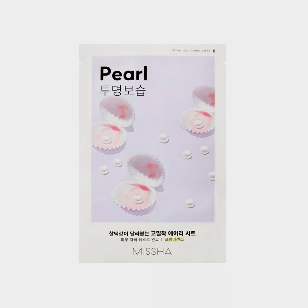 Missha Pearl Airy Fit Sheet Mask asian authentic genuine original korean skincare montreal toronto calgary canada thekshop thekshop.ca natural organic vegan cruelty-free cosmetics kbeauty vancouver free shipping clean beauty routine skin makeup kpop stayz stan fandom photocard stray kids treasure ateez atiny  