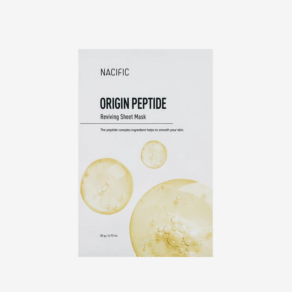 Nacific Origin Peptide Reviving Sheet Mask asian authentic genuine original korean skincare montreal toronto calgary canada thekshop thekshop.ca natural organic vegan cruelty-free cosmetics kbeauty vancouver free shipping clean beauty routine skin makeup kpop stayz stan fandom photocard stray kids treasure ateez atiny dix30 brossard ddo st-bruno new store