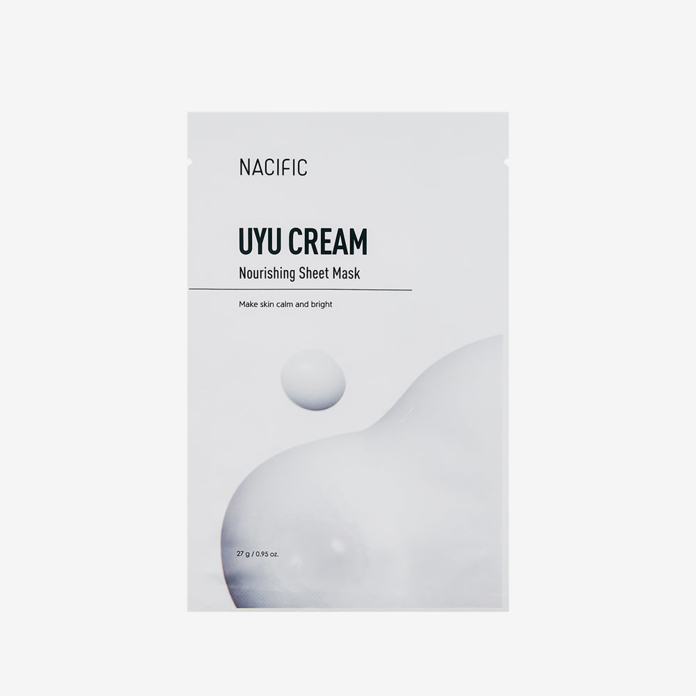 Nacific Uyu Cream Nourishing Sheet Mask  asian authentic genuine original korean skincare montreal toronto calgary canada thekshop thekshop.ca natural organic vegan cruelty-free cosmetics kbeauty vancouver free shipping clean beauty routine skin makeup kpop stayz stan fandom photocard stray kids treasure ateez atiny dix30 brossard ddo st-bruno new store