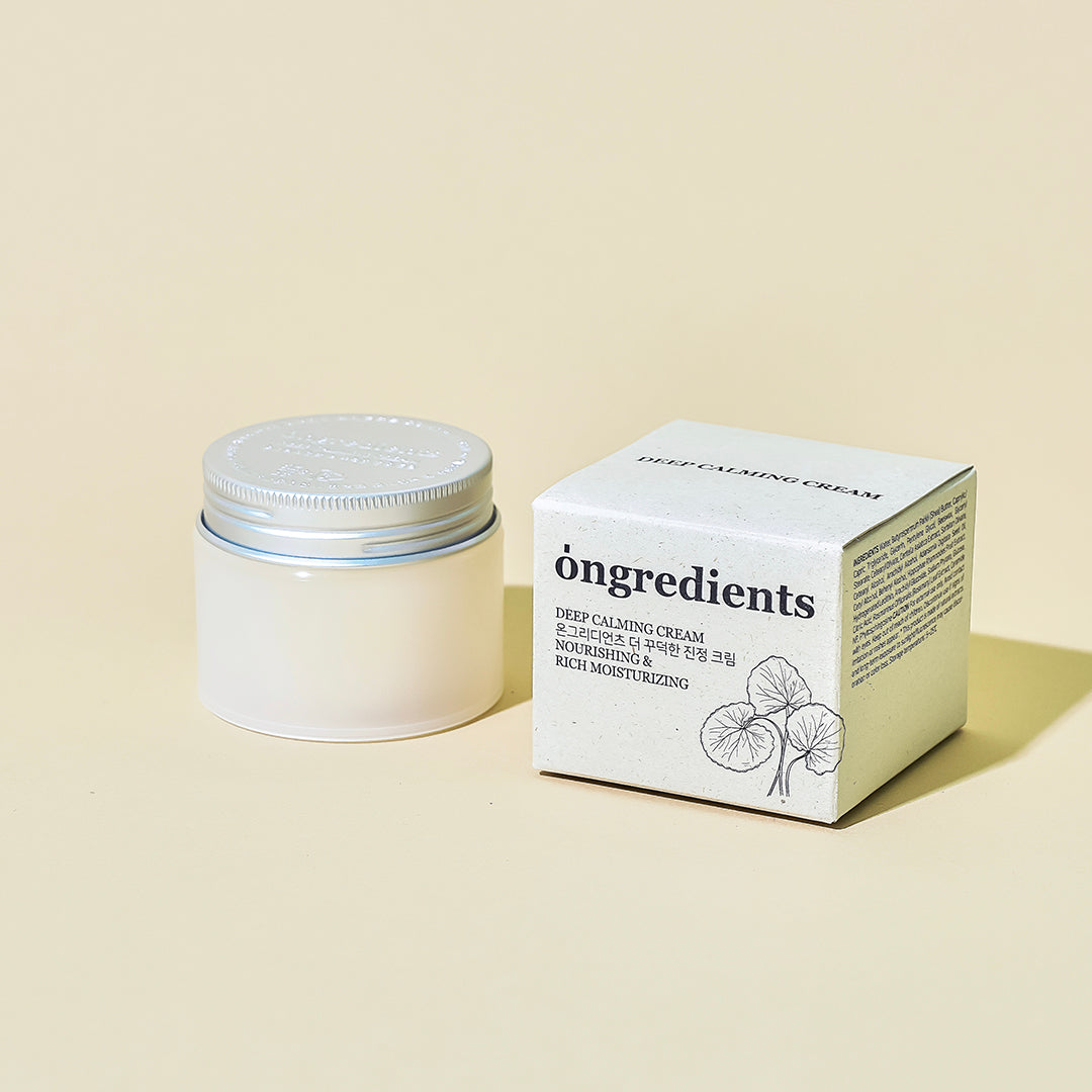 Ongredients Deep Calming Cream asian authentic genuine original korean skincare montreal toronto calgary canada thekshop thekshop.ca natural organic vegan cruelty-free cosmetics kbeauty vancouver free shipping clean beauty routine skin makeup kpop stayz stan fandom photocard stray kids treasure 