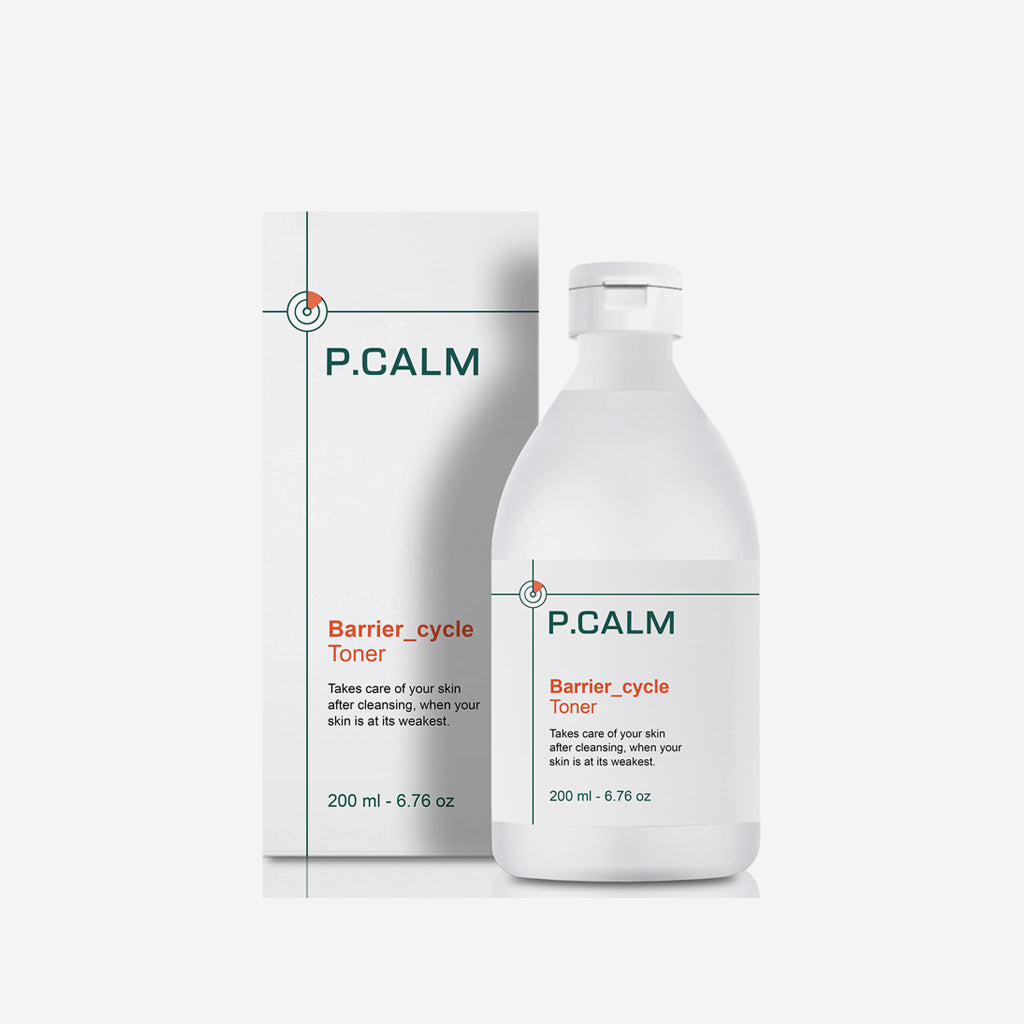 P.CALM Barrier Cycle Toner 200mL  – Korean lightweight hydrating facial toner for soft smooth and hydrated-looking skin

