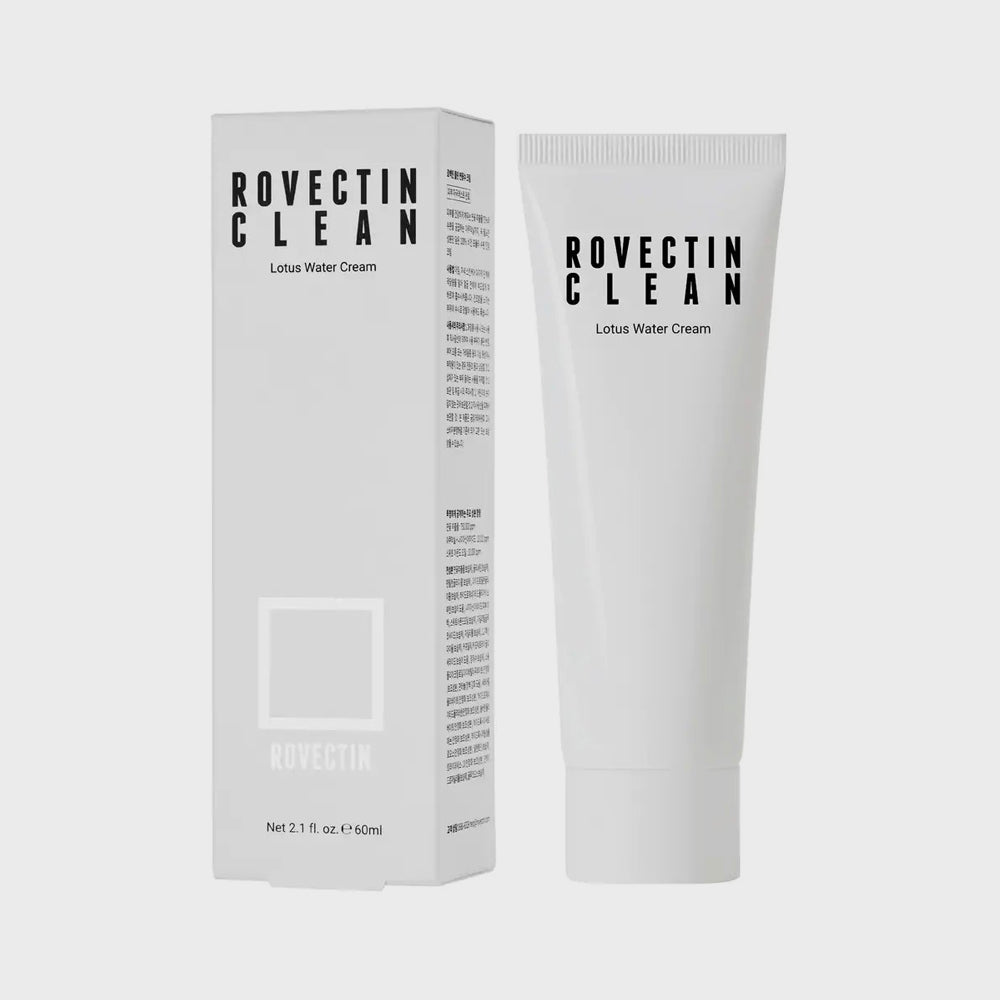 Rovectin Clean Lotus Water Cream asian authentic genuine original korean skincare montreal toronto calgary canada thekshop thekshop.ca natural organic vegan cruelty-free cosmetics kbeauty vancouver free shipping clean beauty routine skin makeup kpop stayz stan fandom photocard stray kids treasure 