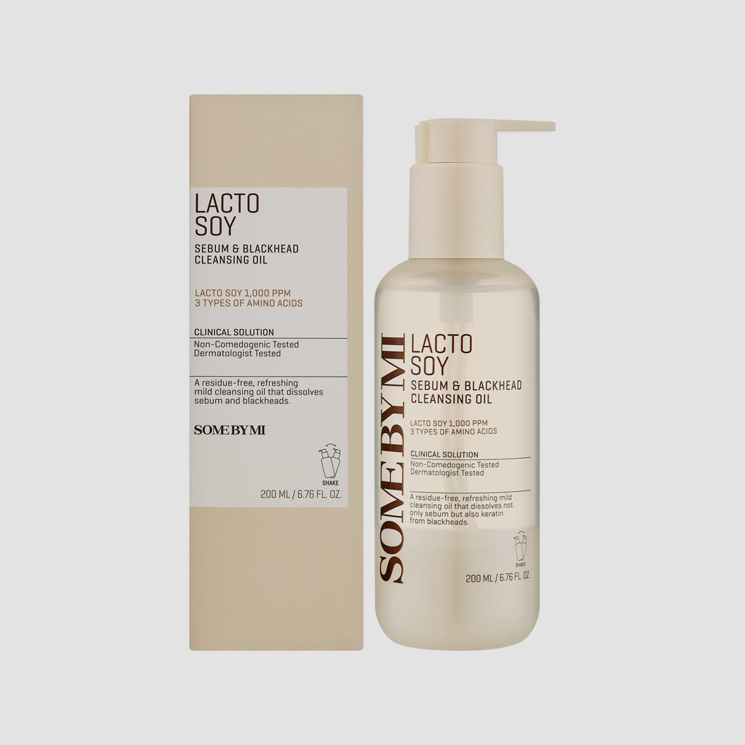 SOME BY MI Lactosoy Sebum Blackhead Cleansing Oil  200mL non-comedogenic Korean makeup remover