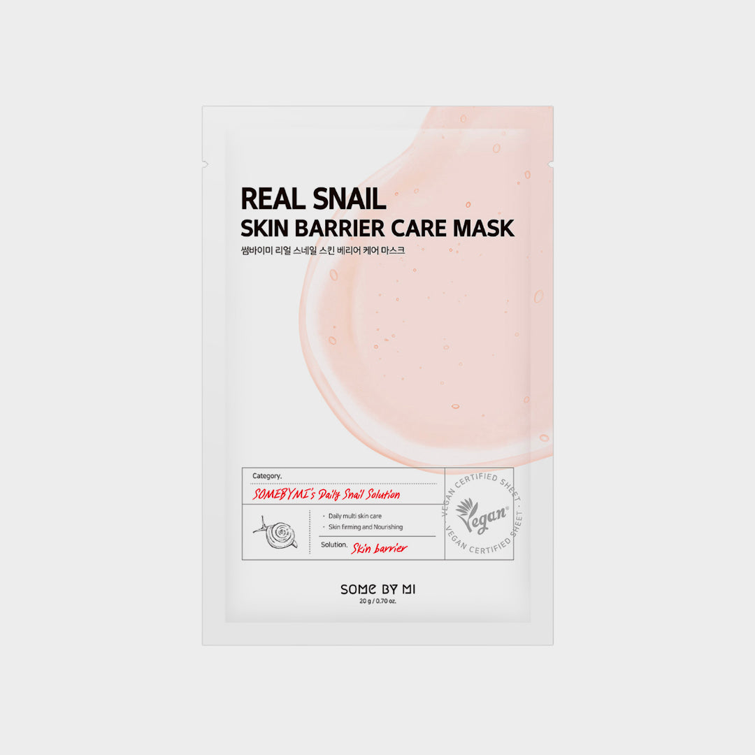 SOME BY MI Real Snail Skin Barrier Care Mask asian authentic genuine original korean skincare montreal toronto calgary canada thekshop thekshop.ca natural organic vegan cruelty-free cosmetics kbeauty vancouver free shipping clean beauty routine skin makeup kpop stayz stan fandom photocard stray kids treasure ateez atiny  