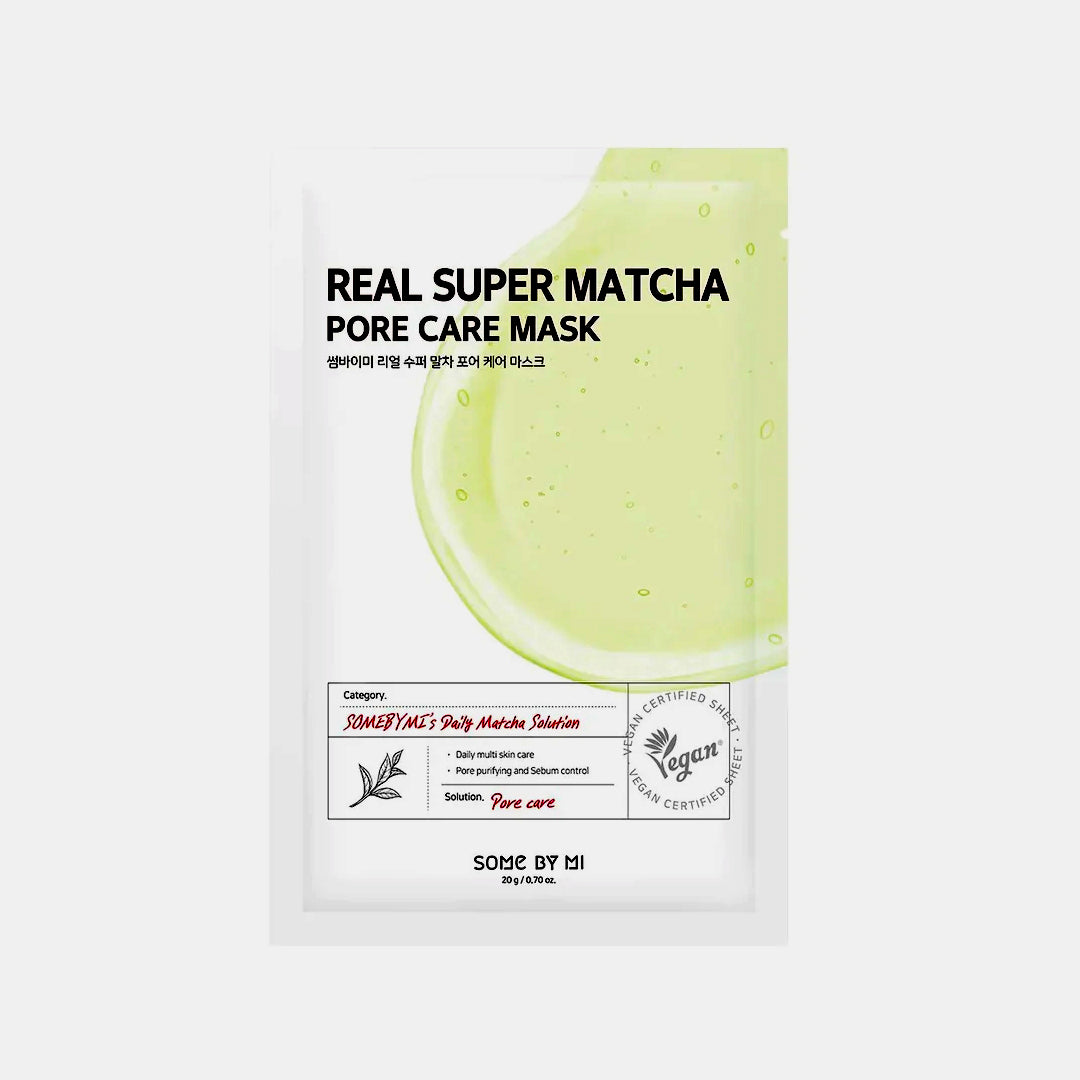 SOME BY MI Real Super Matcha Pore Care Mask asian authentic genuine original korean skincare montreal toronto calgary canada thekshop thekshop.ca natural organic vegan cruelty-free cosmetics kbeauty vancouver free shipping clean beauty routine skin makeup