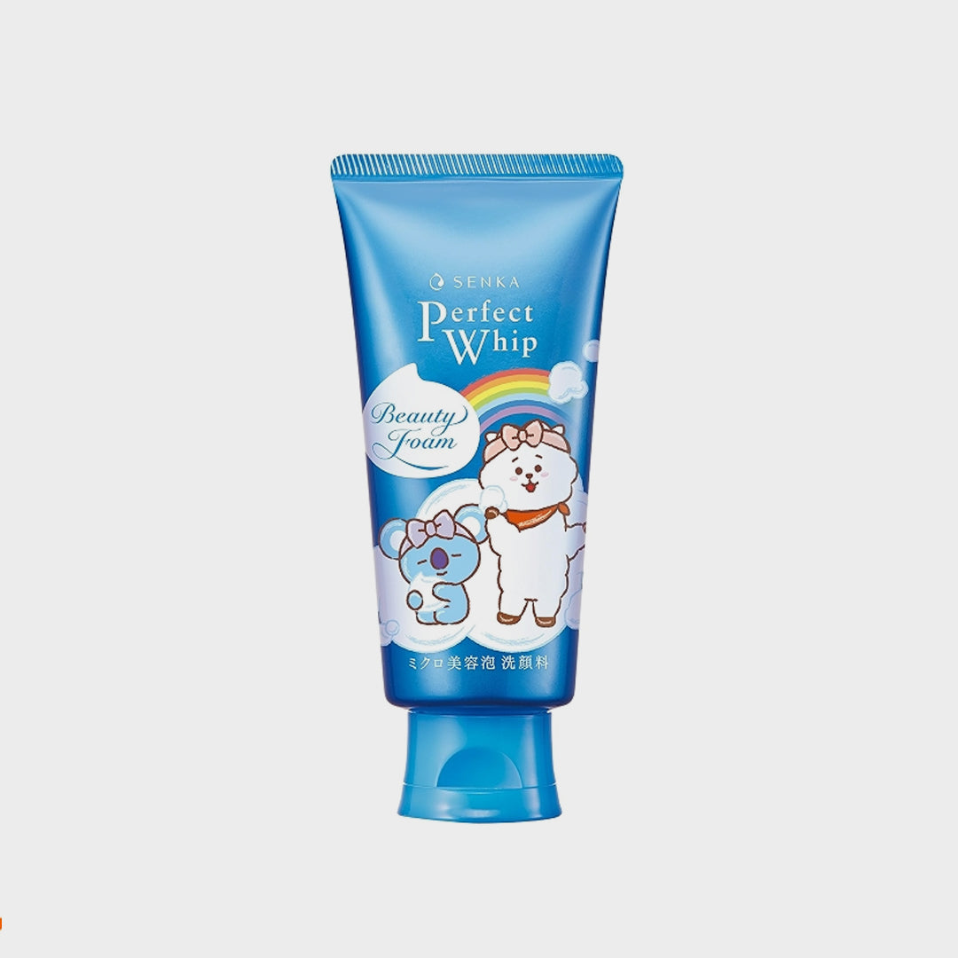 Shiseido Senka Perfect Whip Cleansing Foam BT21 Edition 20g Japan Beauty BTS featuring RJ and Koya