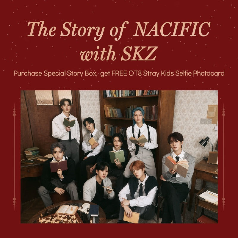 ✨Story of Nacific with SKZ✨ Special Story Box + GET OT8 SKZ Photo Set asian authentic genuine original korean skincare montreal toronto calgary canada thekshop thekshop.ca natural organic vegan cruelty-free cosmetics kbeauty vancouver free shipping clean beauty routine skin makeup kpop stayz stan fandom photocard stray kids treasure 