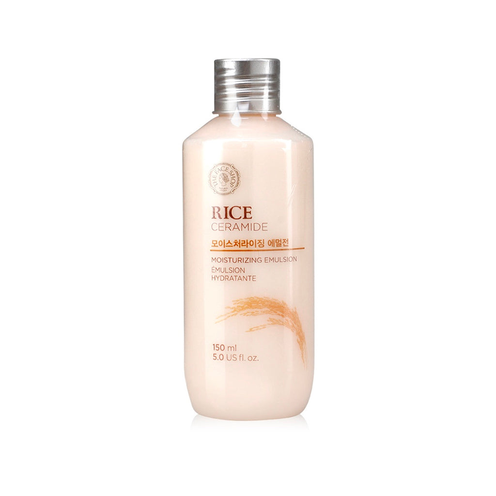 THE FACE SHOP Rice & Ceramide Moisturizing Emulsion asian authentic genuine original korean skincare montreal toronto calgary canada thekshop thekshop.ca natural organic vegan cruelty-free cosmetics kbeauty vancouver free shipping clean beauty routine skin makeup