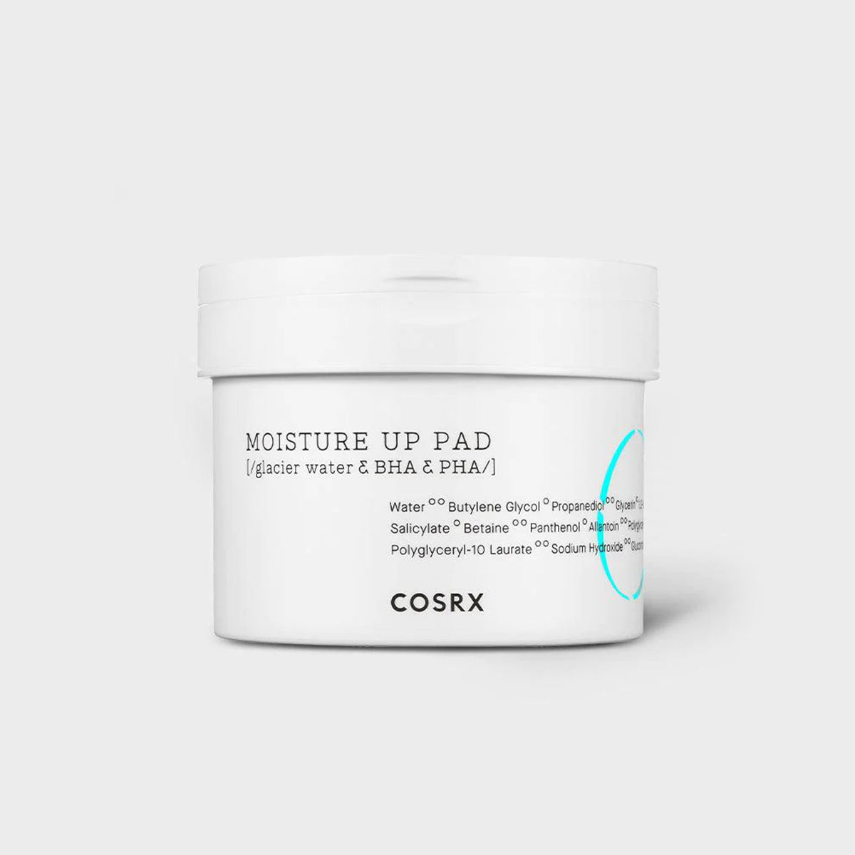 THEKSHOP_COSRX One Step Moisture Up Pad_Glasier Water BHA PHA asian authentic genuine original korean skincare montreal toronto calgary canada thekshop thekshop.ca natural organic vegan cruelty-free cosmetics kbeauty vancouver free shipping clean beauty routine skin makeup