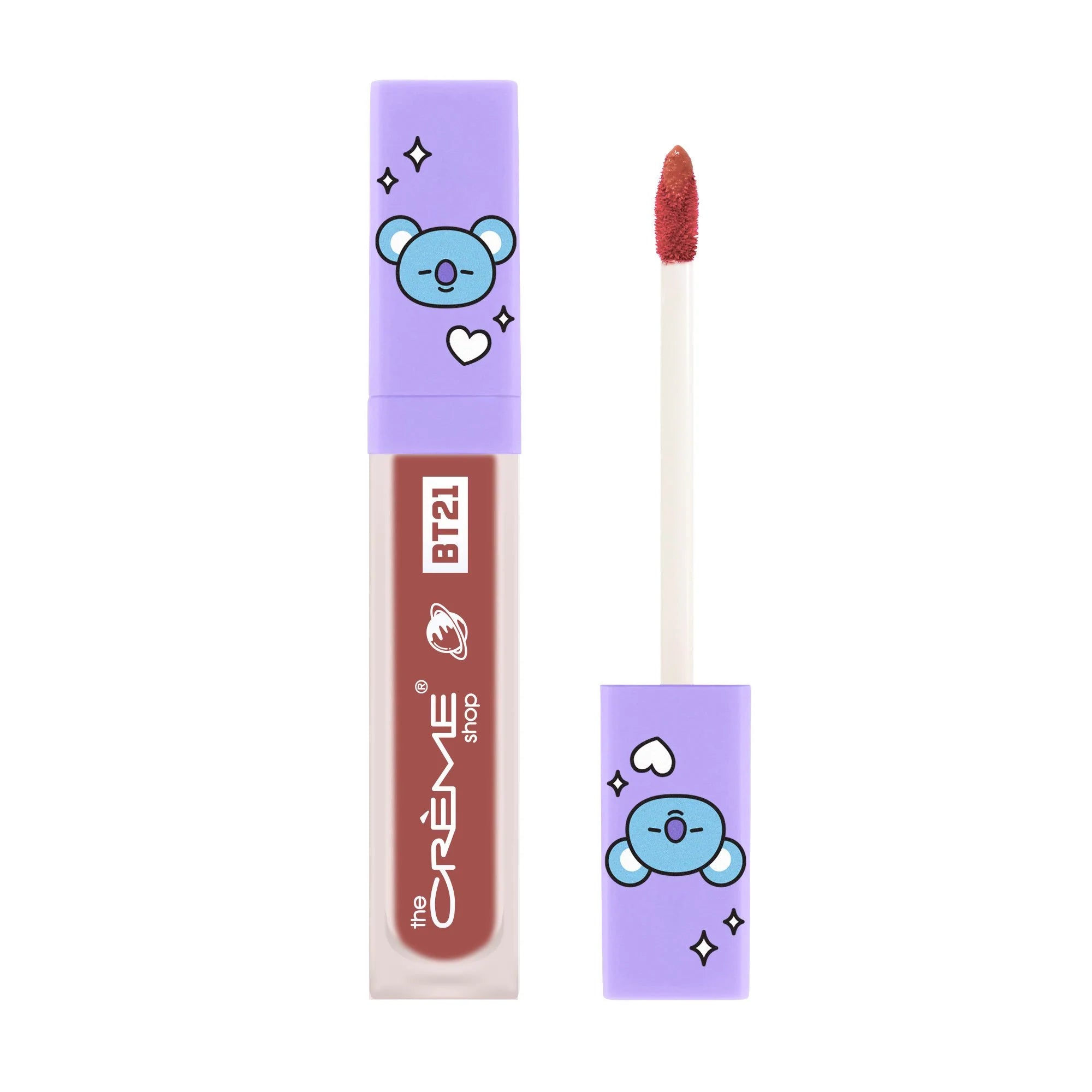THEKSHOP_The Crème Shop x BT21 The Crème Shop x BT21 UNIVERSTAIN Lip Tint KOYA Rusty Rose RJ Pink Puff  SHOOKY Berry Mocha Crunch MANG Power Mauve CHIMMY Shake Your Ruby TATA Curiously Coral COOKY Cozy Rosy BTS Army Take Two asian authentic genuine original korean skincare montreal toronto calgary canada thekshop thekshop.ca natural organic vegan cruelty-free cosmetics kbeauty vancouver free shipping clean beauty routine skin makeup kpop