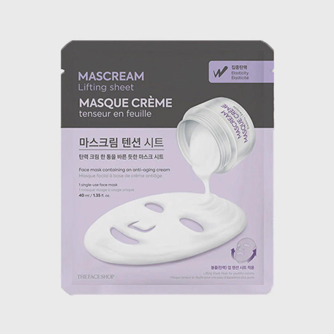 THE FACE SHOP Mascream Lifting Sheet  asian authentic genuine original korean skincare montreal toronto calgary canada thekshop thekshop.ca natural organic vegan cruelty-free cosmetics kbeauty vancouver free shipping clean beauty routine skin makeup kpop stayz stan fandom photocard stray kids treasure ateez atiny dix30 brossard ddo royal mount st-bruno new store
