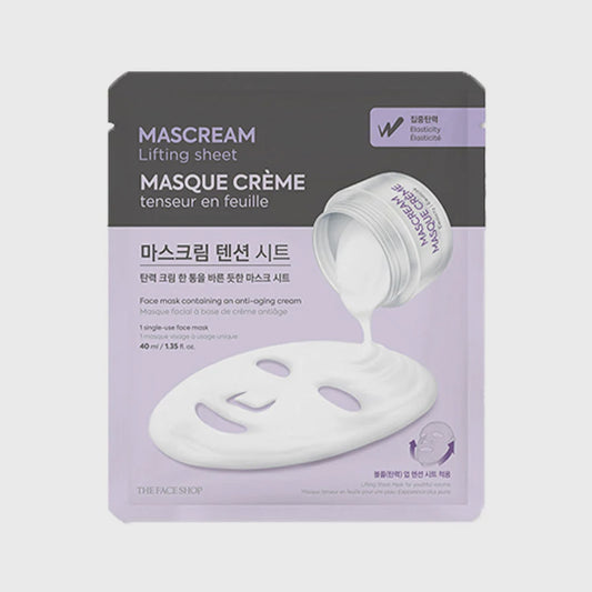 THE FACE SHOP Mascream Lifting Sheet  asian authentic genuine original korean skincare montreal toronto calgary canada thekshop thekshop.ca natural organic vegan cruelty-free cosmetics kbeauty vancouver free shipping clean beauty routine skin makeup kpop stayz stan fandom photocard stray kids treasure ateez atiny dix30 brossard ddo royal mount st-bruno new store
