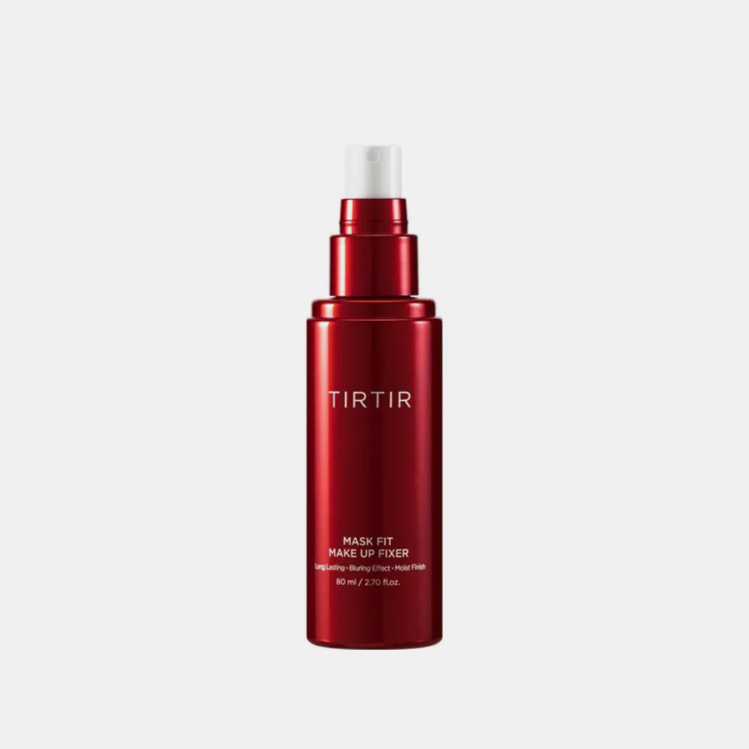 TIRTIR Mask Fit Makeup Fixer 80mL Korean cica-infused setting spray designed to lock in makeup, resist oil and humidity, and provide a soft blurring effect