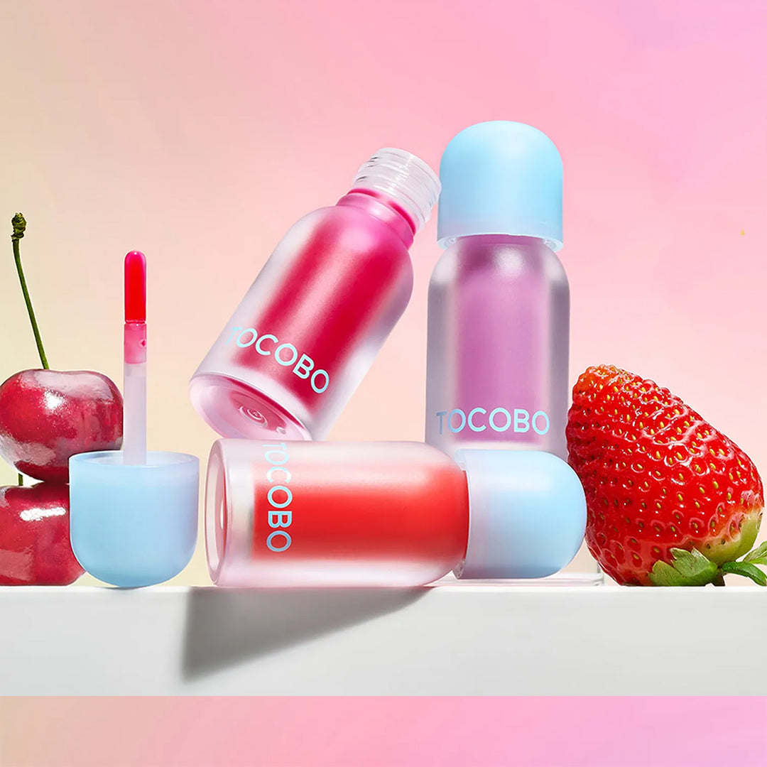 TOCOBO Juicy Berry Plumping Lip Oil new shades swatches asian authentic genuine original korean skincare montreal toronto calgary canada thekshop thekshop.ca natural organic vegan cruelty-free cosmetics kbeauty vancouver free shipping clean beauty routine skin makeup kpop stayz stan fandom photocard stray kids treasure ateez atiny dix30 brossard ddo st-bruno new store