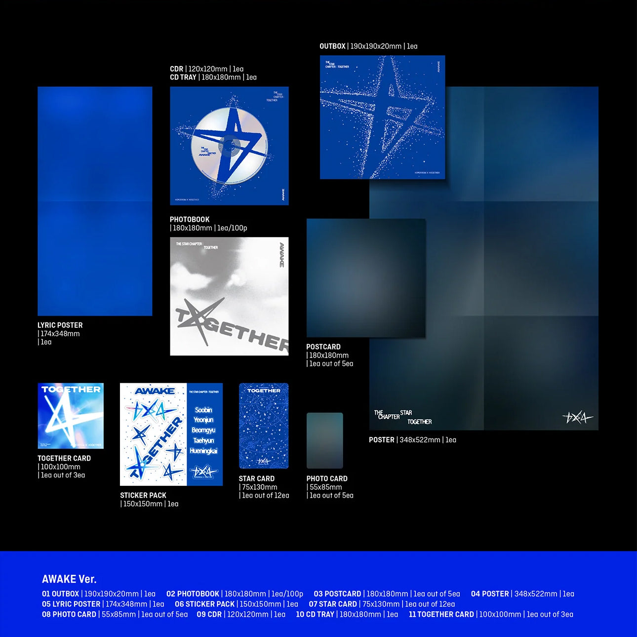 TOMORROW X TOGETHER TXT [THE STAR CHAPTER : TOGETHER] Standard Ver. awake etched starlight moa canada kpop 