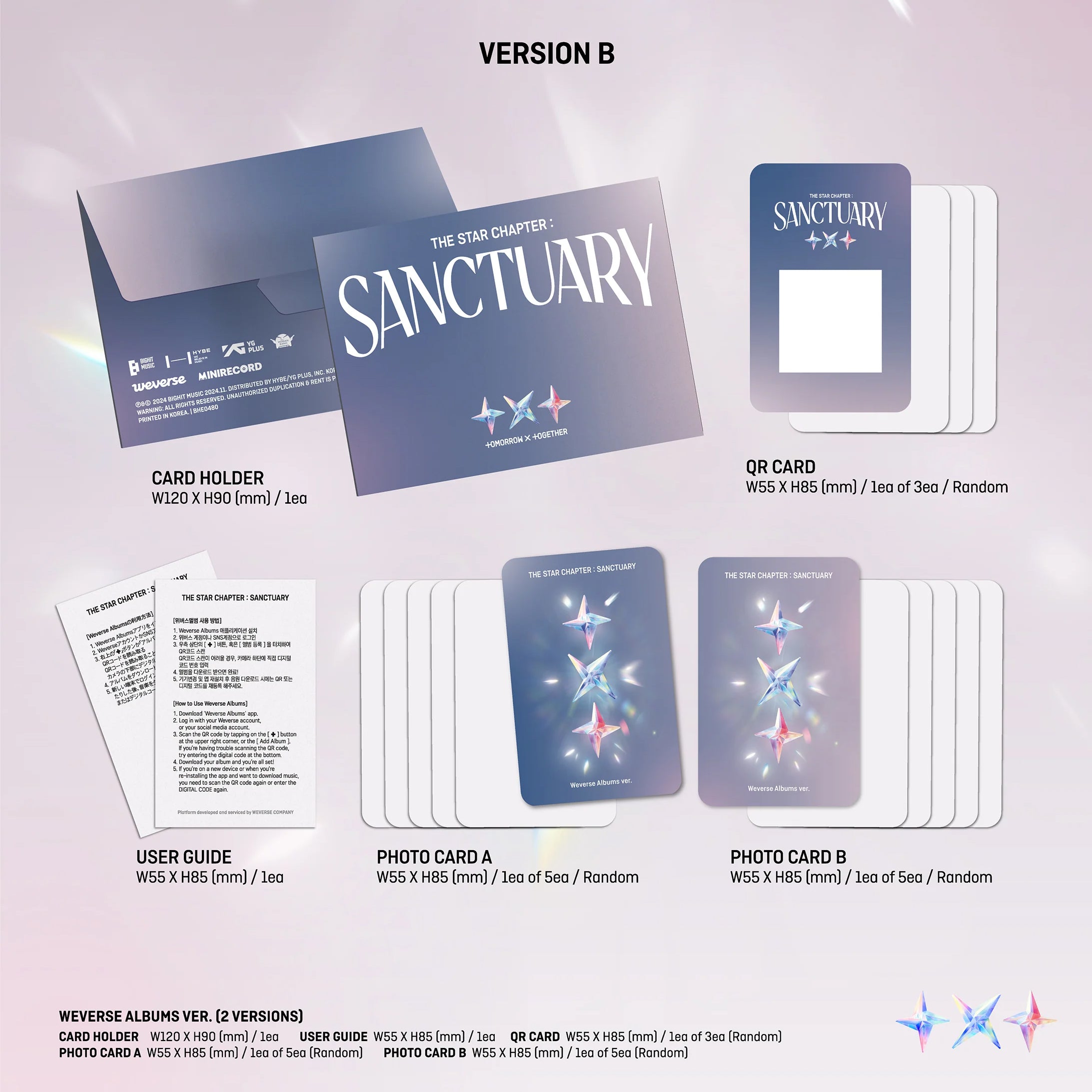 TOMORROW X TOGETHER - [THE STAR CHAPTER: SANCTUARY] Weverse Albums Ver. asian authentic genuine original korean skincare montreal toronto calgary canada thekshop thekshop.ca natural organic vegan cruelty-free cosmetics kbeauty vancouver free shipping clean beauty routine skin makeup kpop stayz stan fandom photocard stray kids treasure ateez atiny dix30 brossard ddo st-bruno new store