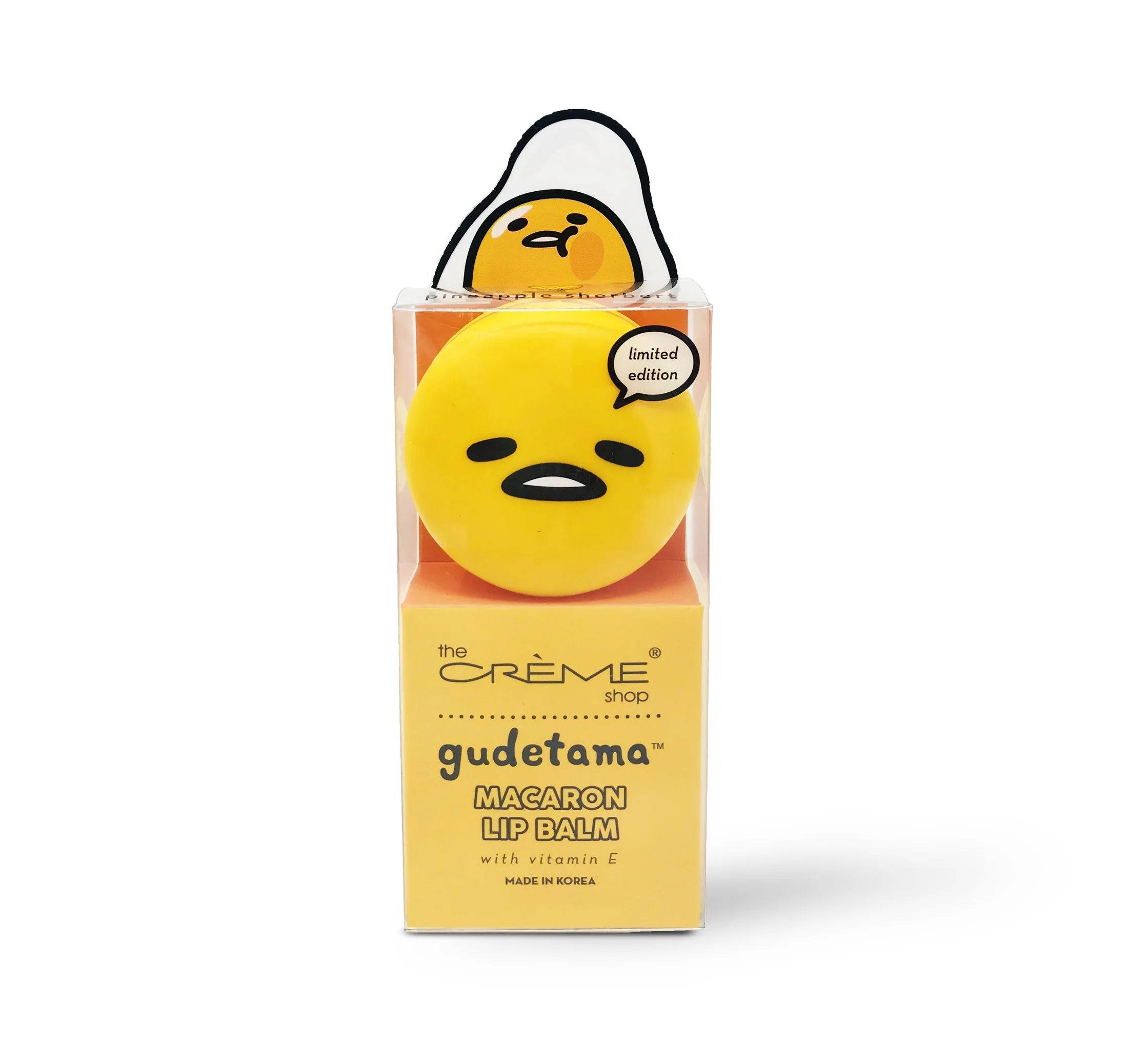 Baume à lèvres Gudetama Macaron de The Crème Shop x Hello Kitty