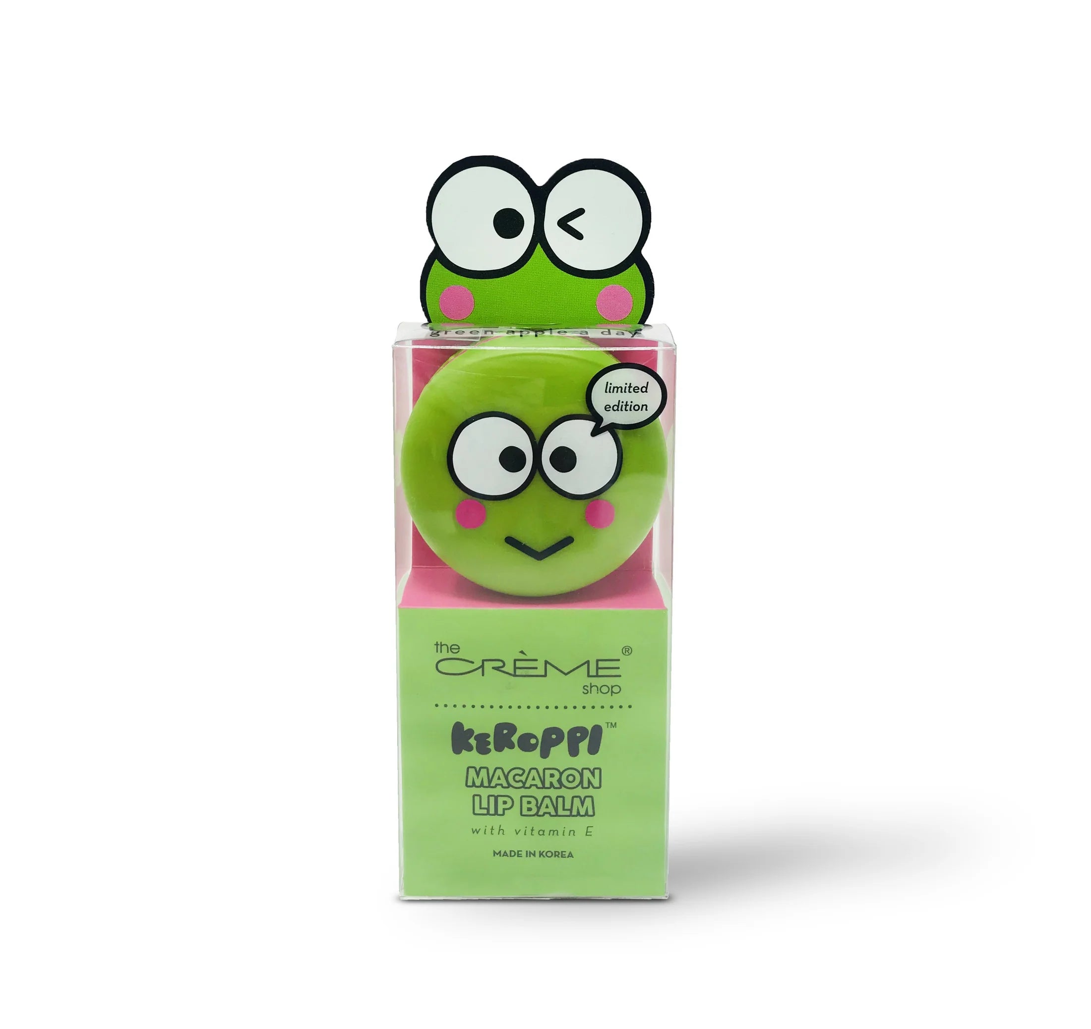 The Crème Shop x Hello Kitty Keroppi Macaron Lip Balm - Green Apple A Day