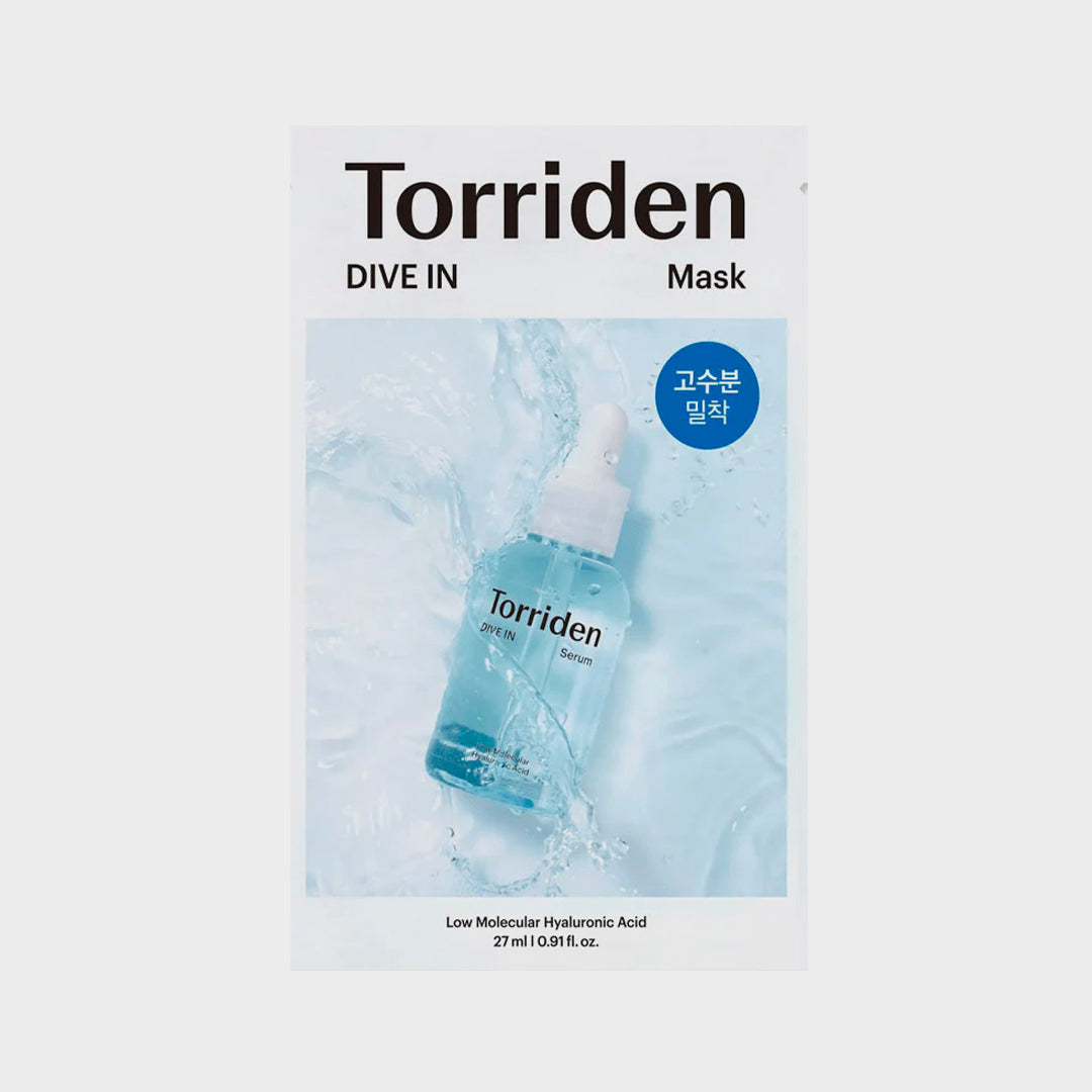 Torriden DIVE-IN Low Molecule Hyaluronic Acid Mask asian authentic genuine original korean skincare montreal toronto calgary canada thekshop thekshop.ca natural organic vegan cruelty-free cosmetics kbeauty vancouver free shipping clean beauty routine skin makeup