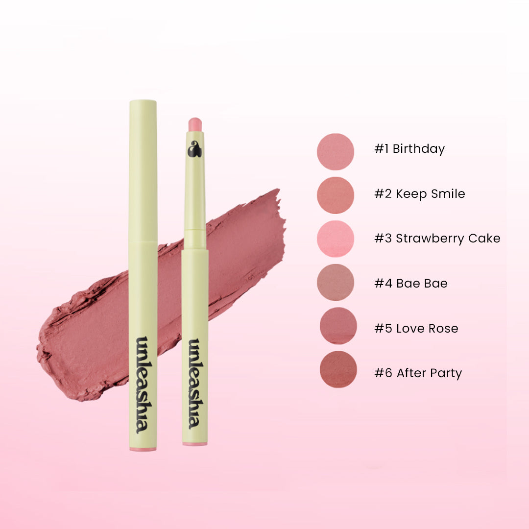 UNLEASHIA Oh! Happy Day Lip Pencil  asian authentic genuine original korean skincare montreal toronto calgary canada thekshop thekshop.ca natural organic vegan cruelty-free cosmetics kbeauty vancouver free shipping clean beauty routine skin makeup kpop stayz stan fandom photocard stray kids treasure ateez atiny dix30 brossard ddo st-bruno new store