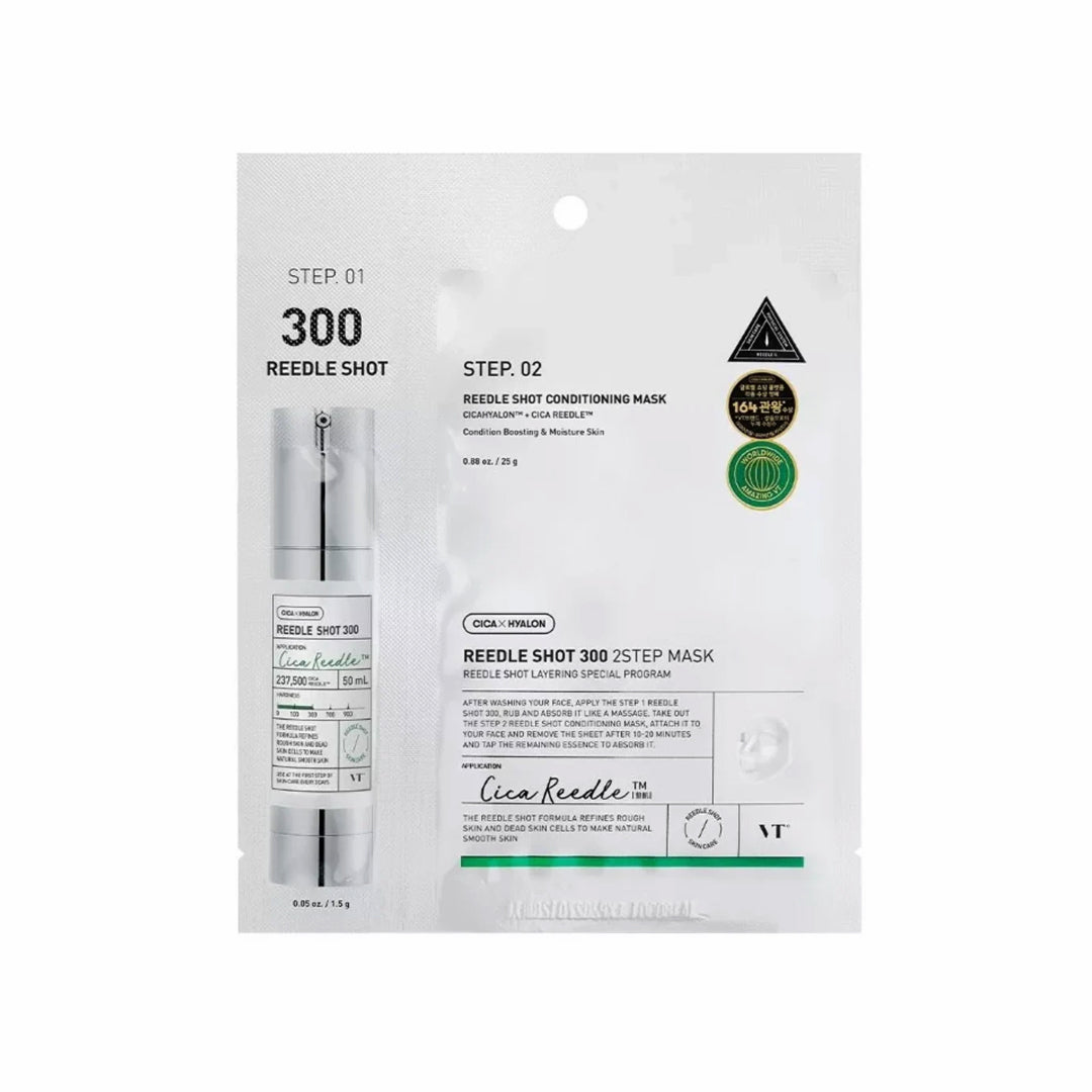 VT Reedle Shot 300 2-Step Mask asian authentic genuine original korean skincare montreal toronto calgary canada thekshop thekshop.ca natural organic vegan cruelty-free cosmetics kbeauty vancouver free shipping clean beauty routine skin makeup kpop stayz stan fandom photocard stray kids treasure ateez atiny dix30 brossard ddo royal mount st-bruno new store