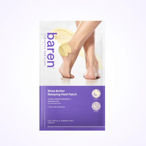 baren Shea Butter Sleeping Heel Patch 10 pcs moisturizing heel patches for dry cracked feet