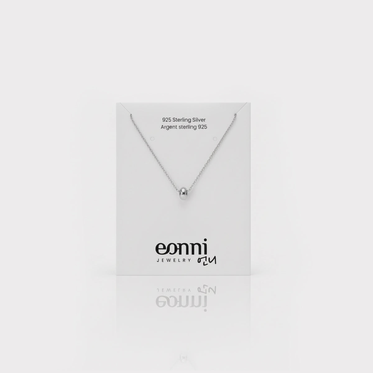 Korean fine 925 sterling silver fine jewelry necklace minimal elegant style