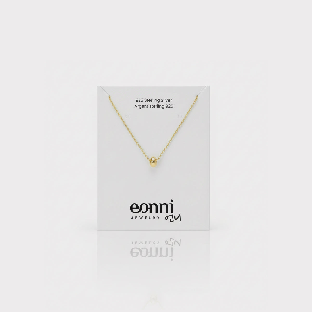Korean fine 925 sterling silver fine jewelry necklace gold-plated minimal elegant style 