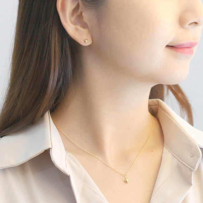 Korean fine jewelry necklace 925 Sterling Silver Mini Heart Pendant elegant and minimal style