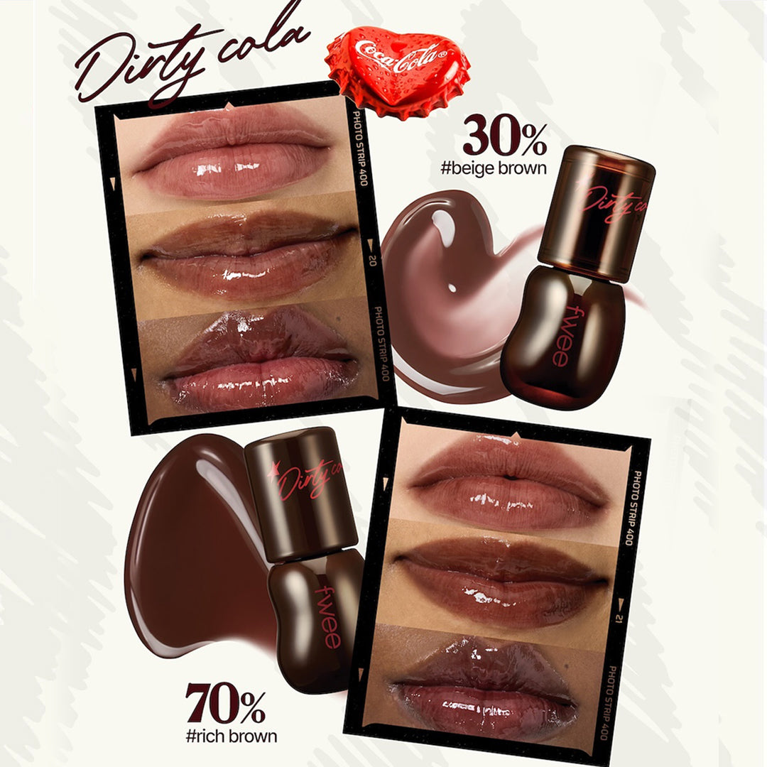 fwee 3D Voluming Gloss Cola Edition swatches THEKSHOP Canada