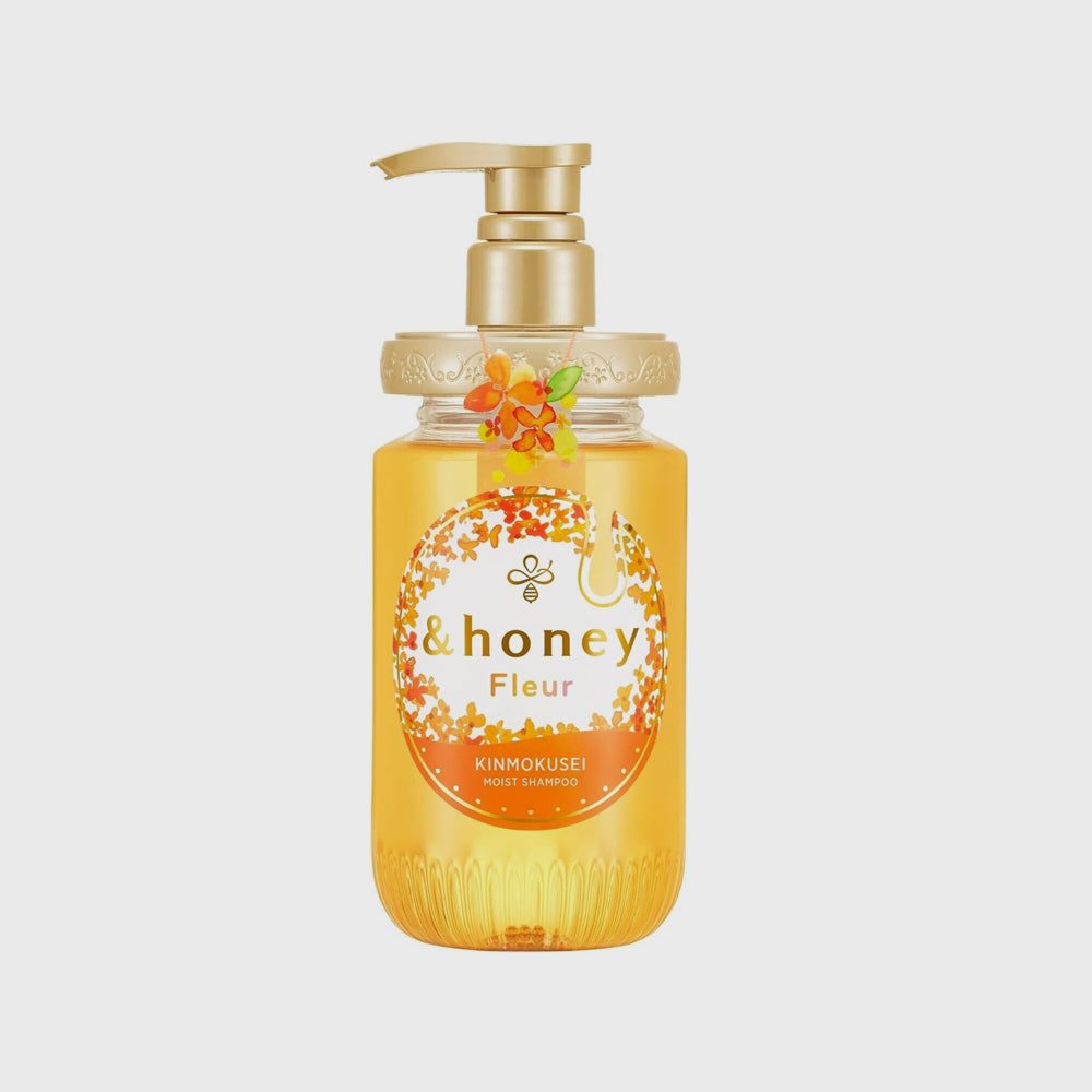 &honey Fleur Kinmokusei Moist Shampoo ViCREA Japanese Honey Shampoo asian authentic genuine original korean skincare montreal toronto calgary canada thekshop thekshop.ca natural organic vegan cruelty-free cosmetics kbeauty vancouver free shipping clean beauty routine skin makeup kpop stayz stan fandom photocard stray kids treasure ateez atiny dix30 brossard cosme