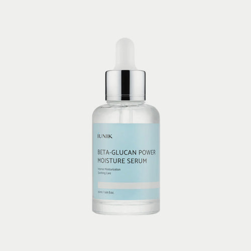 iUNIK Beta-Glucan Power Moisture Serum a Korean skin treatment to deliver intense hydration while soothing and protecting skin barrier. Powered by beta-glucan for plump dewy skin. Perfect for dry, sensitive, or irritated skin.