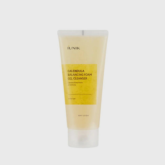 iUNIK Calendula Balancing Foam Gel Cleanser asian authentic genuine original korean skincare montreal toronto calgary canada thekshop thekshop.ca natural organic vegan cruelty-free cosmetics kbeauty vancouver free shipping clean beauty routine skin makeup kpop stayz stan fandom photocard stray kids treasure ateez atiny dix30 brossard ddo royal mount st-bruno new store