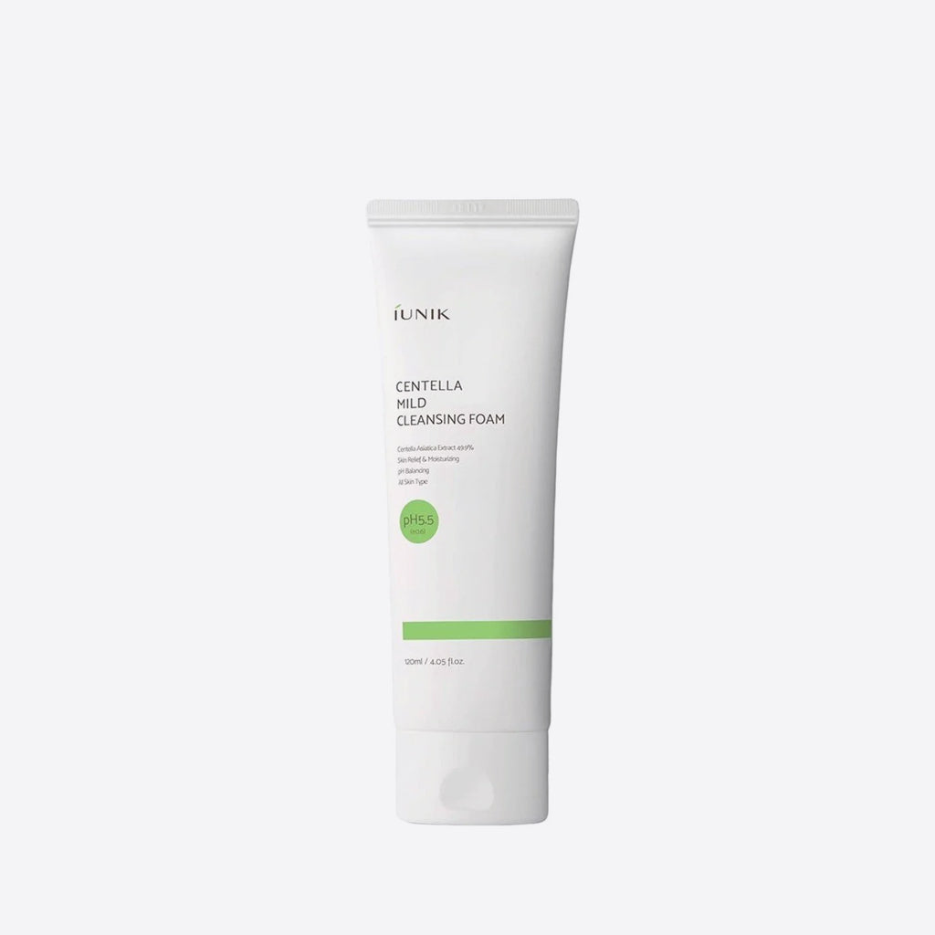 iUNIK Centella Mild Cleansing Foam 120ml – Korean facial cleanser with Centella and Salicylic Acid