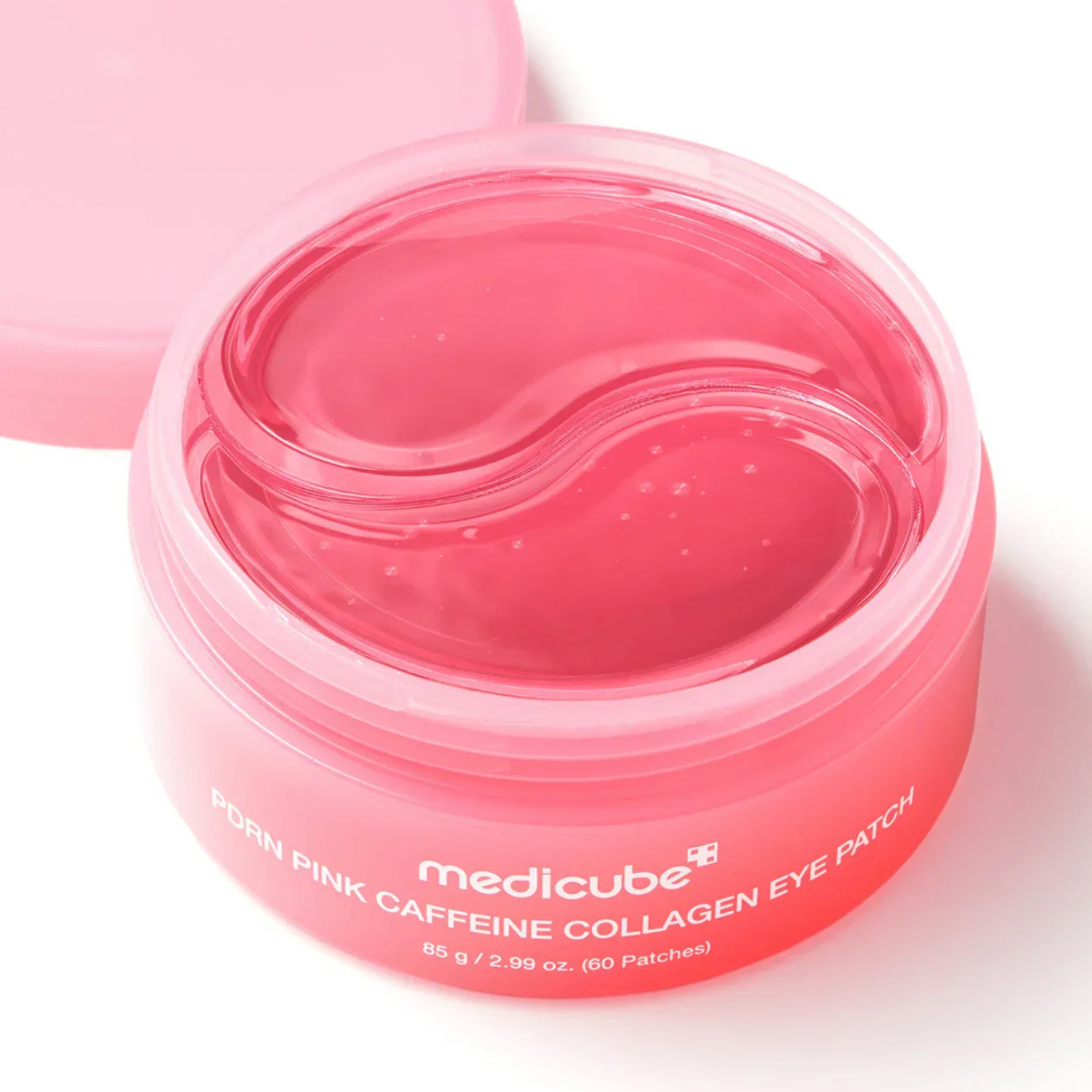 medicube PDRN Pink Caffeine Collagen cooling Eye Patch with peptides for puffiness tired-looking eyes, dehydration