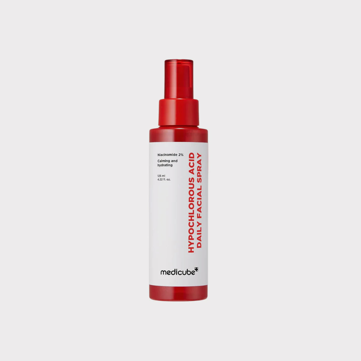medicube Hypochlorous Acid Daily Facial Spray a Korean mist to remove acne-causing bacteria, soothe and calm  inflammation and strengthen the skin barrier. Great at supporting active acne treatments, this quick and easy skin-soother offers instant relief for stressed or troubled skin.
